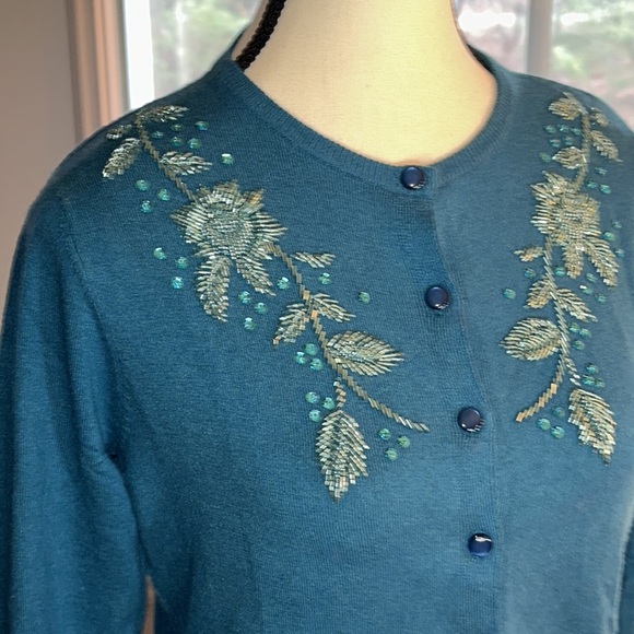 Apostrophe Beaded Cardigan - Picture 2 of 10